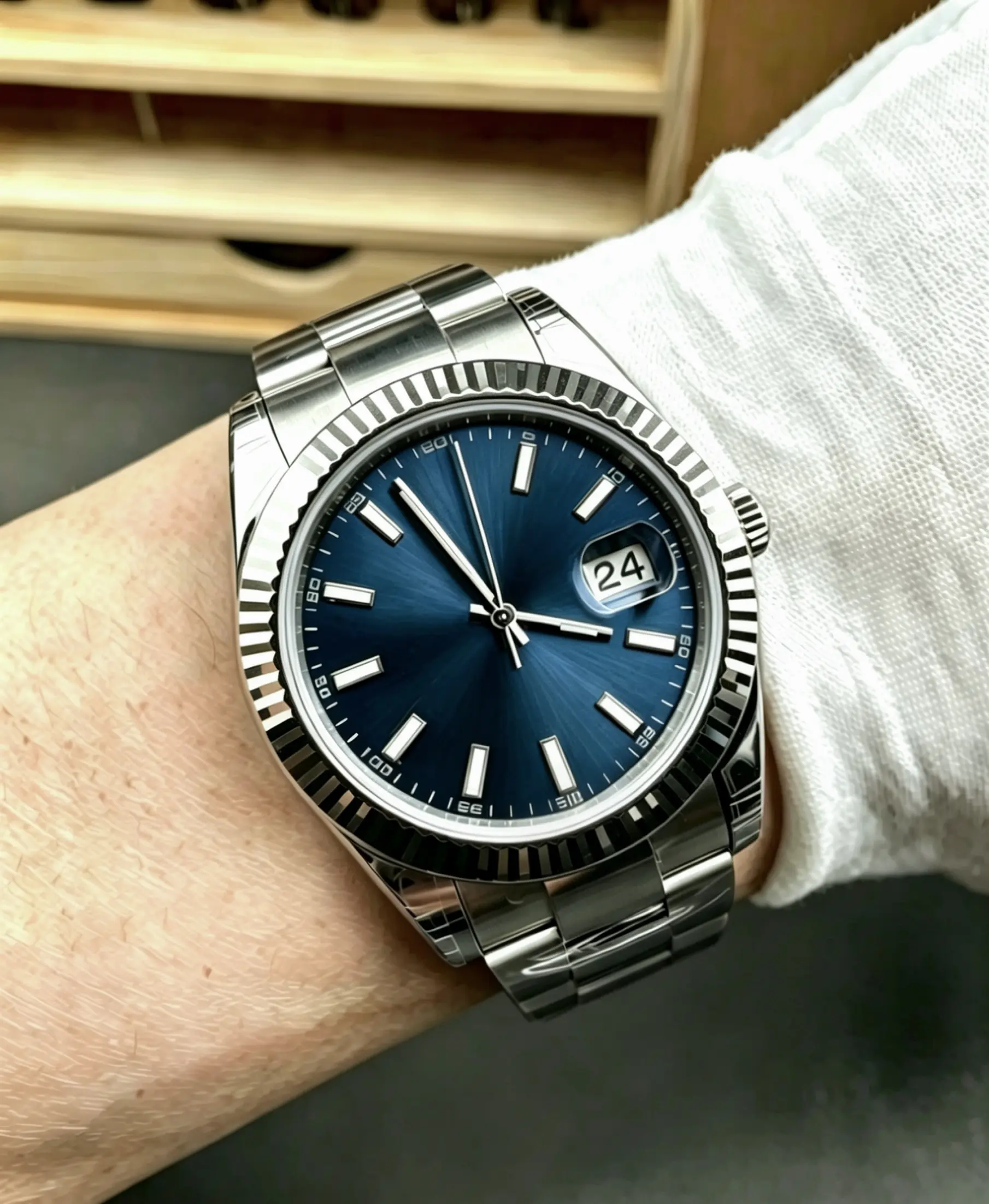 Men Luxury Automatic MechanicalStainless Steel Business Wrist Watch