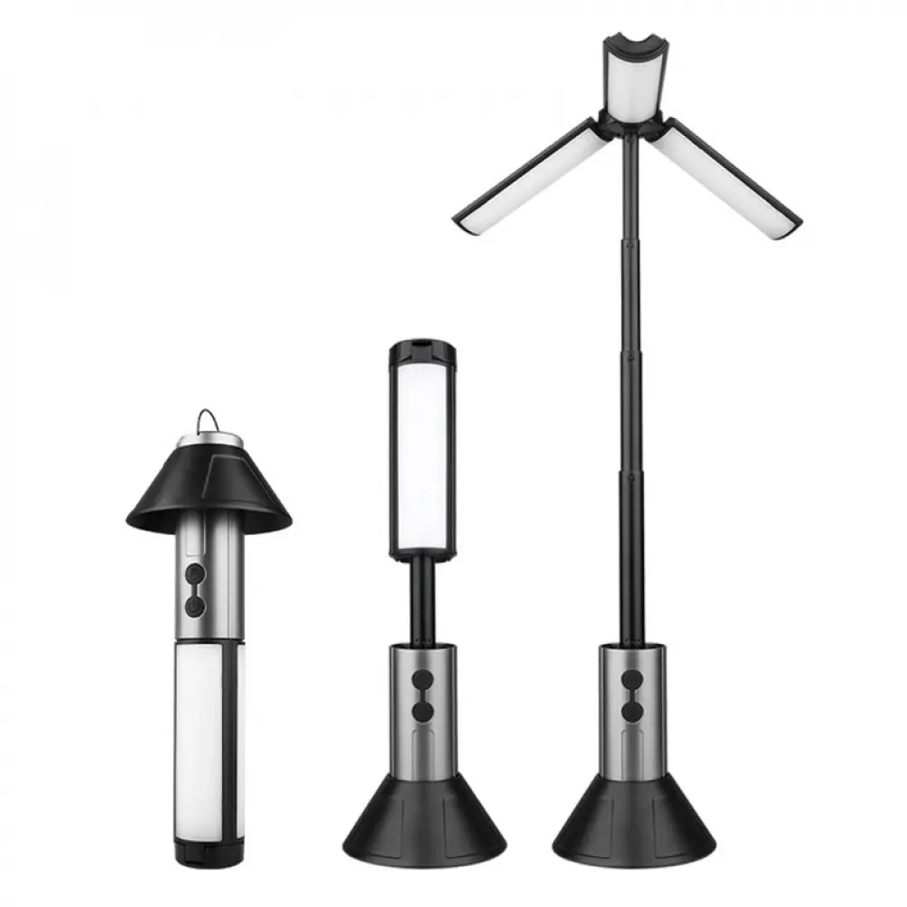 3000mAh Telescopic Camping Light Rechargable Tent Light with Stand Camping Lamp for Camping Hiking Fishing lead work light