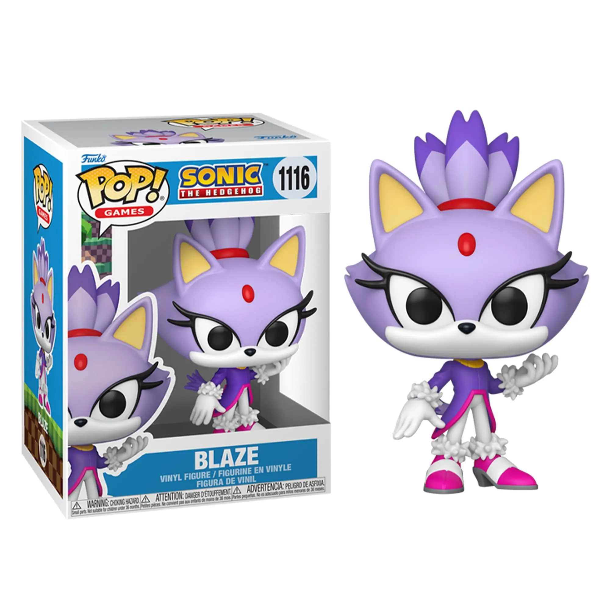 Funko POP Games Sonic The Hedgehog Blaze the Cat Vinyl Bobblehead Toy Figure, Suitable for 12 Years Above
