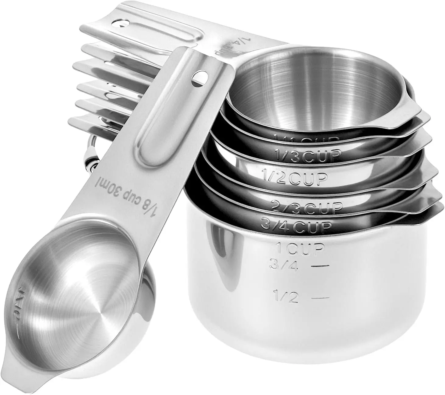 Liquid measuring cup metal coffee cup with scale stainless steel measuring cup for accurate measurement of ingredient quantity kitchen utensils