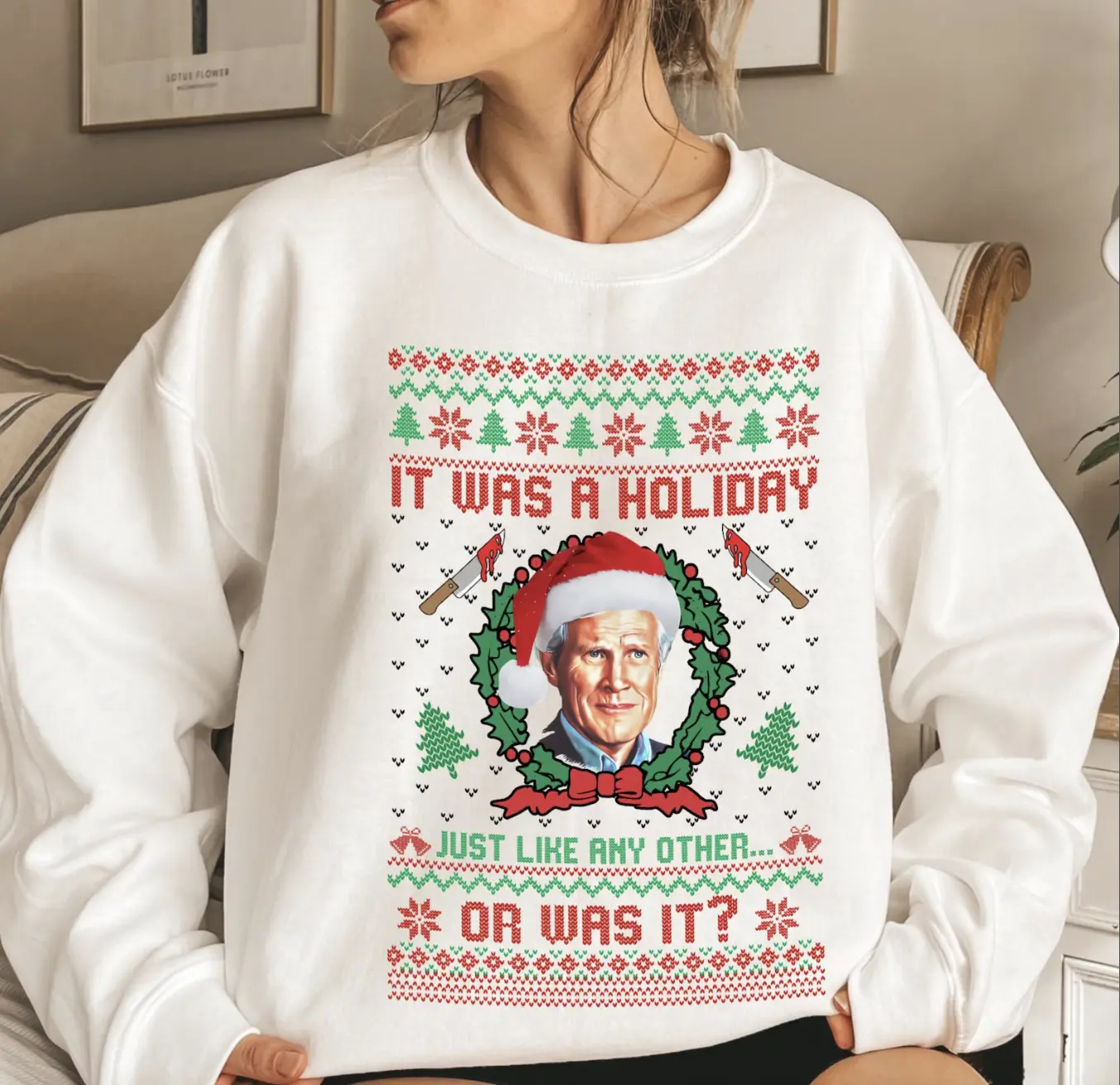 True Crime Ugly Xmas Sweater, Christmas Party Funny Shirt, True Crime Christmas Ugly Shirt