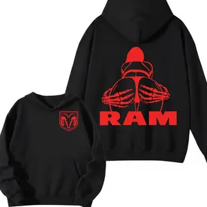 Red Horn Skeleton Truck Style T-Shirt, Sweatshirt, Hoodie – Vintage Ram-Inspired Pickup Graphic, Muscle Auto Streetwear, Unisex Apparel