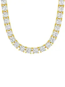 Marisol Princess Cut CZ Tennis Necklace