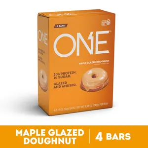 One Protein Bar, Maple Glazed Doughnut, 20g Protein, 4 Count