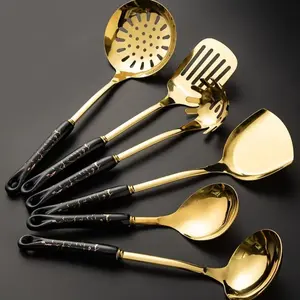 7-Piece Stainless Steel Kitchen Utensil Set, Includes Spoon, Strainer, Fry Pan, Rice Scoop, Pot Turner, Home Chef Essential Tools Kitchen Utensils Set, Kitchen Gadgets, Kitchenware
