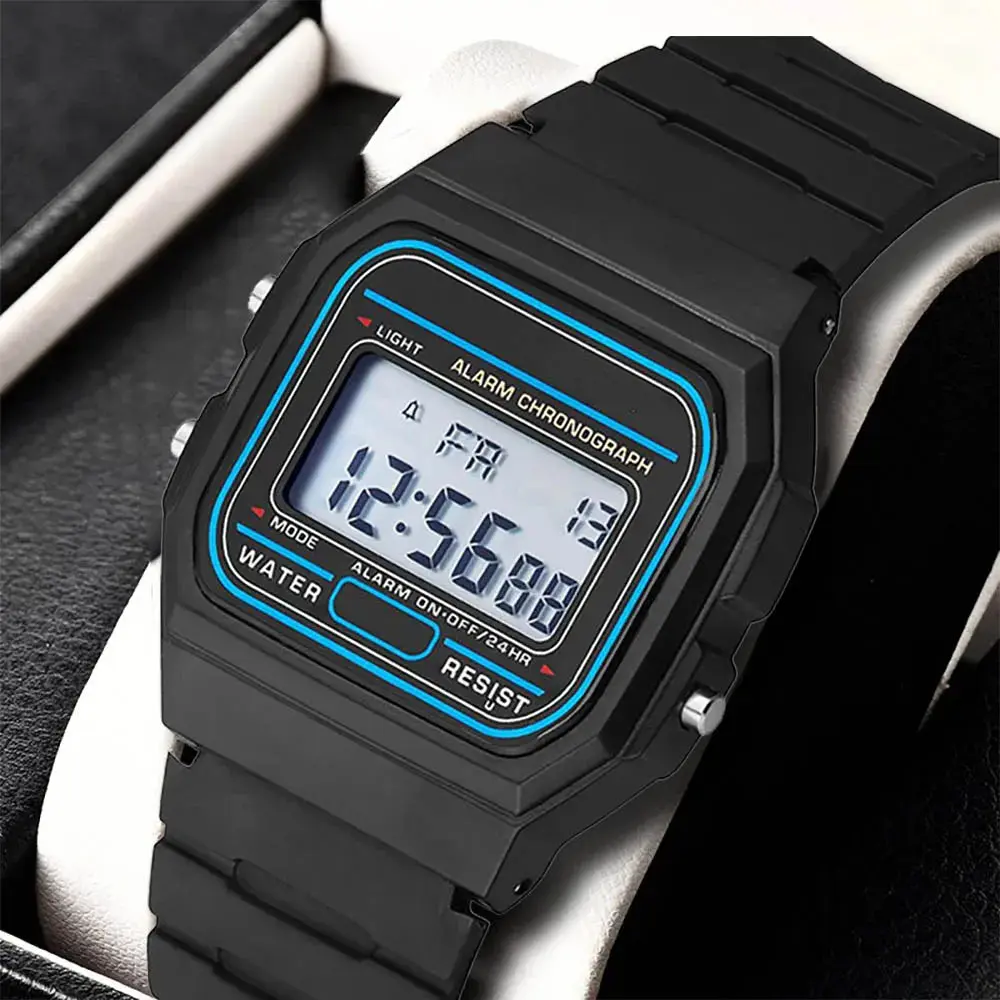 Mens LED Digital Watch wrist gold, Casual Watch, Digital Quartz Watch