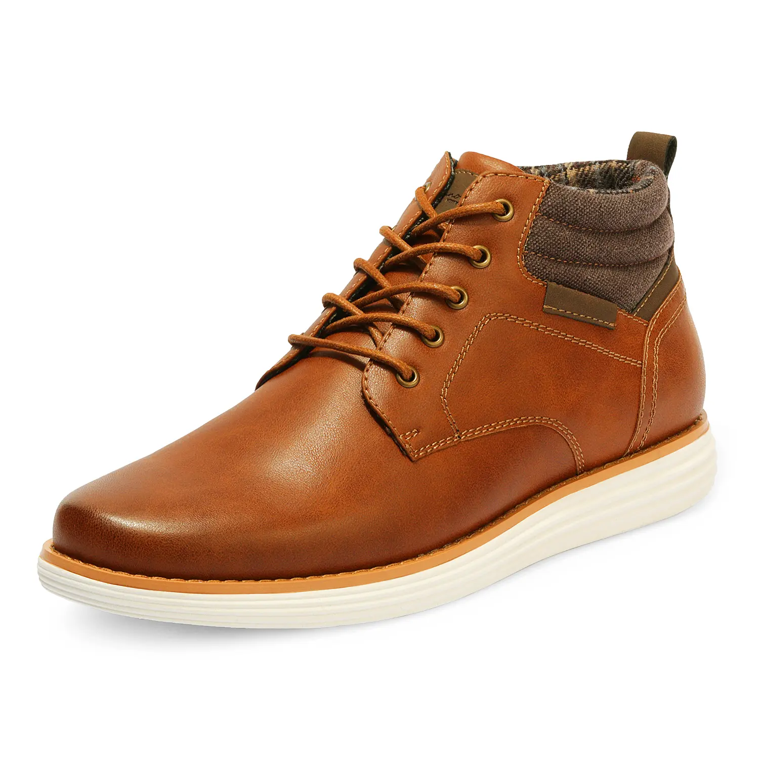 【BRUNO MARC Anniversary】 Men's PU Leather Chukka Sneaker, Lightweight Comfortable Formal Ankle Boots, Breathable Shoes for Business Casual, Fabric, Men's Shoes, Pu Sponge, Leather & Faux Leather
