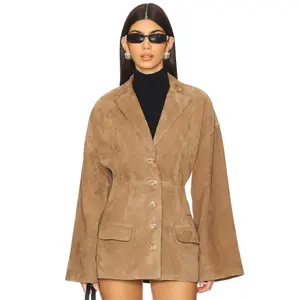 EAVES Salta Suede Jacket in Tan