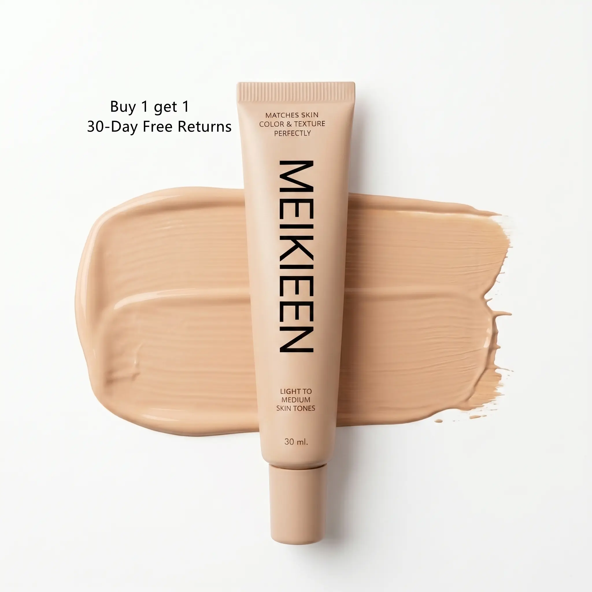 Foundation for Women – Instantly Adapts to Your Skin Tone – Buildable Light-to-Medium, Medium Dark-to-Dark, Coverage – 12-Hour Wear – Natural Dewy Finish luxe color