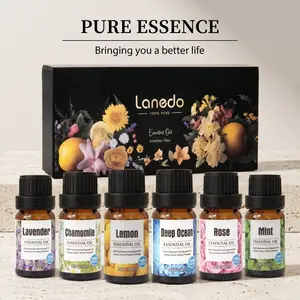 6 bottles of natural plant aromatherapy essential oil set, lavender sleep aid+lemon refreshing home bedroom car deodorizer, men's and women's soothing and relaxing fragrance gift box Health, Wellness, Deep Ocean, Fitness, Healthy, Healthcare, Lavander