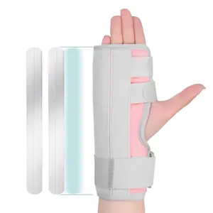 Adjustable Trigger Finger Wrist Support - Multifunctional 4-Finger Stabilizer Healthcare Accessories, Breathable Skin-Friendly Fabric, Day-Night Pain Relief for Arthritis, Pink & Gray