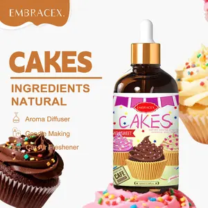 100ML Cakes Essential Oils, Food Grade Scented Fragrance Oil, Aromatherapy Diffuser Oil, Humidifier Diffuser Car Air Freshener, DIY Soap Candle Bath Body Massage Home Decor