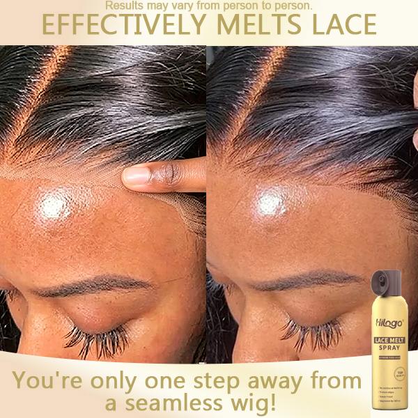 Hilogo Lace Melt Spray for Wig Install | Strong Hold & Natural Hairline Lace Melting Spray for Ashy Lace - Sweat-Proof & Slay-Proof Haircare Spray 6.09 FL OZ 180 ML#SummerWins #DealsforYouDays
