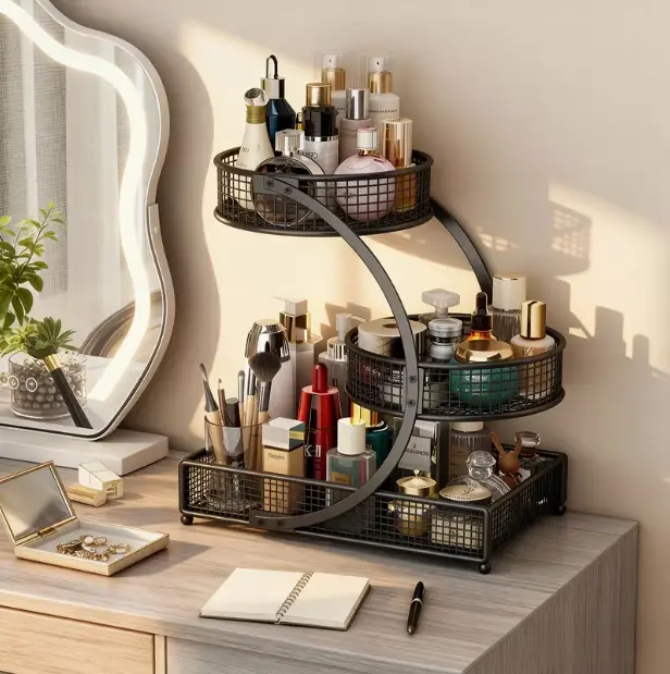 Multifunctional Cosmetic Storage Rack - Universal, Aesthetic, Straightforward Design Organizer for Desktop, Bathroom Small Items, Cosmetic Storage Box, Bathroom Accessories, Beauty Supplies, Bathroom Accessories Storage