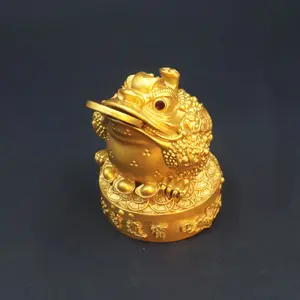 3-Legged Golden Toad Charm Ornament - Consecrated Taoist Auspicious Mascot for Wealth Attraction, Home Protection, Evil Warding, Decor summerwins,summerwins