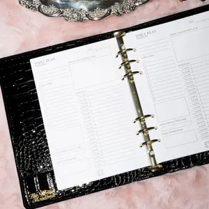 Daily A5 Refill Sheets | Premium Planner Inserts for 6-Ring A5 Binders — 45 Sheets (90 Pages)