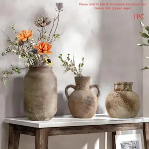 Vintage Creative Ceramic Flower Pot Decorative Vase, Home House Living Room Dining Table Desktop Decoration Ornament, Floral Arrangement Holder, Vintage Vases