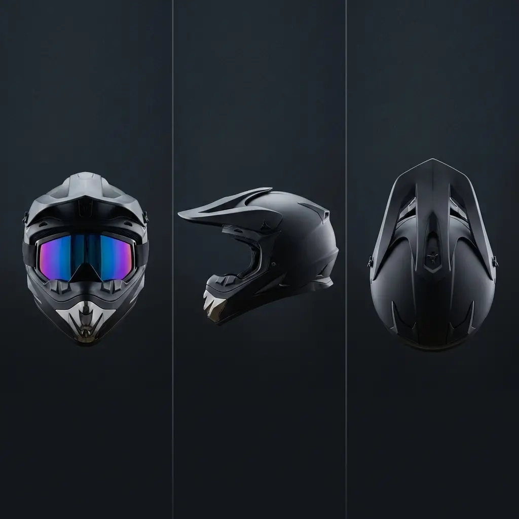 DOT Certified Full Face Aerodynamic Helmet with Goggles -  Tactical Off-Road Helmet, Windproof Breathable Racing Helmet Kit, Adjustable Safety Motorcycle Helmet with Gloves & Face Mask for Adult ATV & E-Bike sohochic