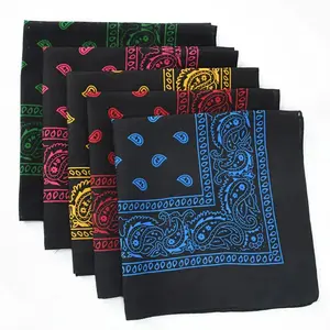 1/5pcs Paisley Print Bandana Scarf Collection - Vibrant 21.3" Square Hip Hop Headbands, Wrist Wraps, Kerchiefs, Hankies, Hair Accessories for Men and Women - Trendy Cowboy Cowgirl Fashion Accessory
