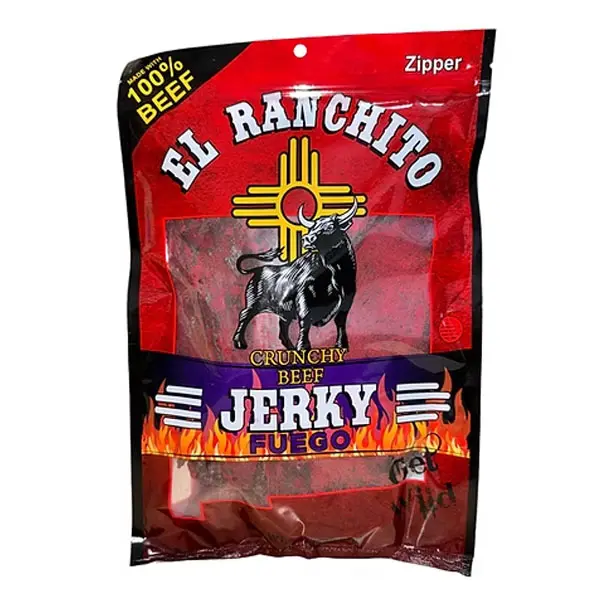 🔥 BEST SELLER! Fuego El Ranchito Crunchy Beef Jerky Net Wt. 2 oz
