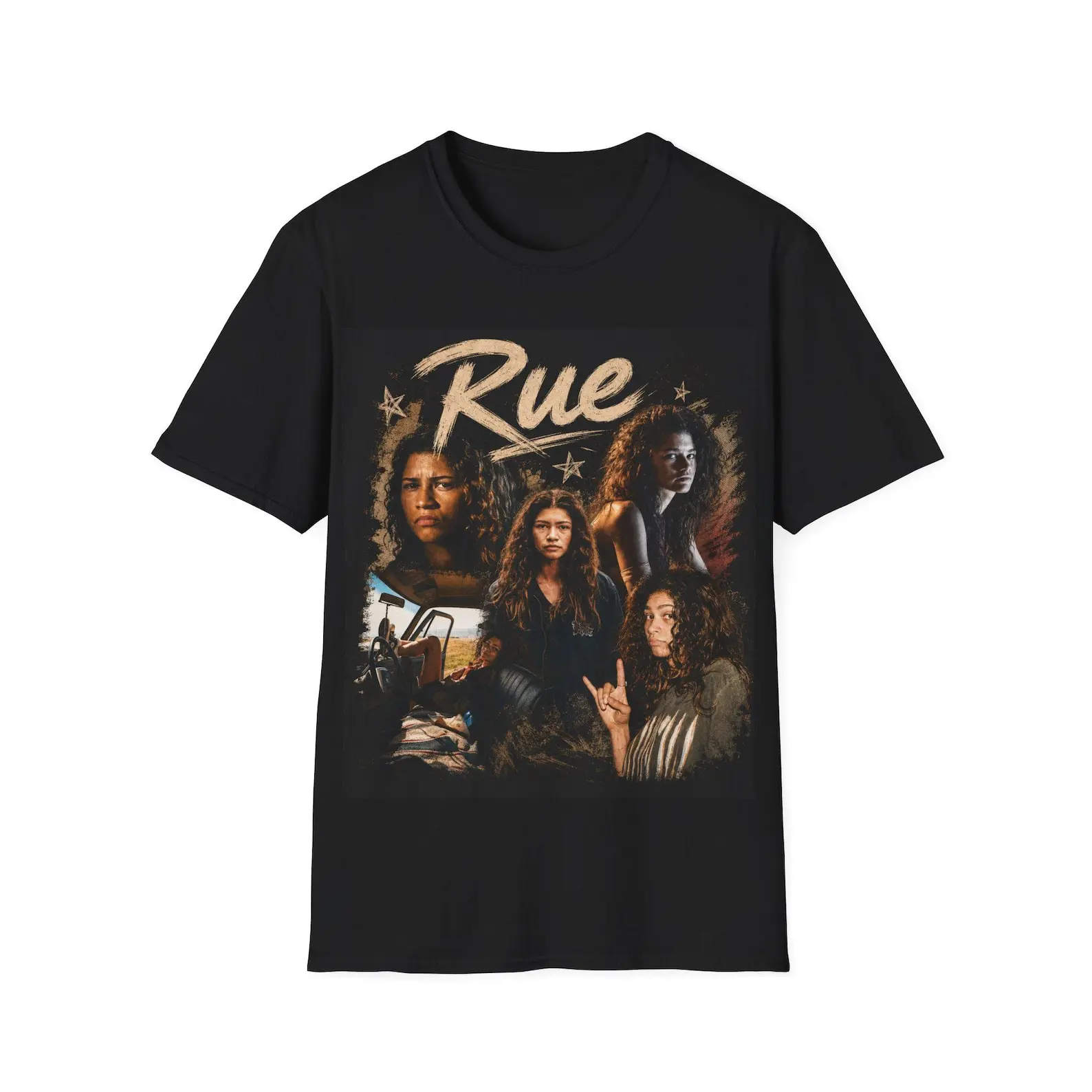Rue Euphoria Zendaya T-Shirt | TV Show Fan Tee, Liminal Space Creepypasta Graphic Apparel - Retro Vintage Style Cotton Shirt - Unique Gift for Fans