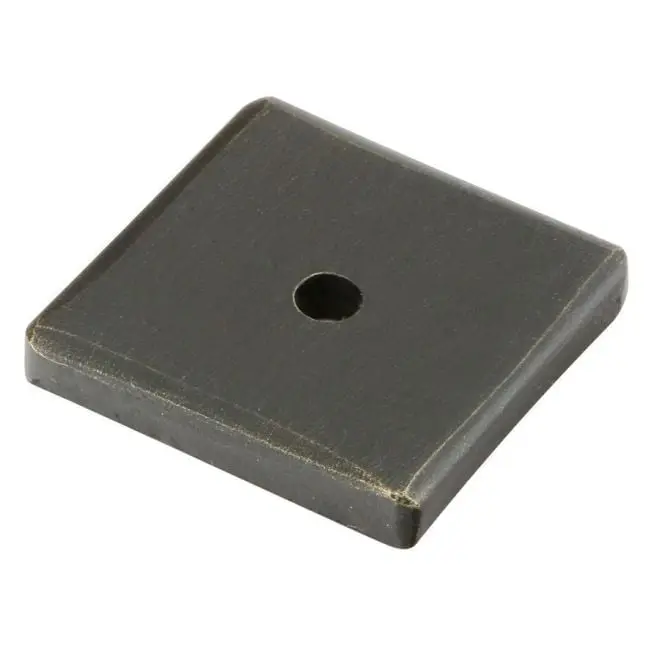 Emtek 86342MB Square Knob 1.25 in. Back Plate, Medium Bronze