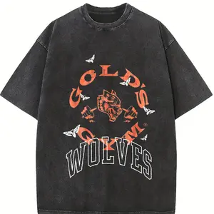 Sport Gold Gym Oversized Tee Oversize Unisex Washed T-Shirt for Women and Men's Unisex Fit Batik Cotton Oversize Streetwear Menswear  Super Soft Pre-Shrunk