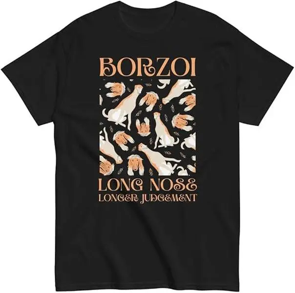 Borzoi Long Nose Longer Judgement T-Shirt – Funny Borzoi Dog Breed Tee – Gildan 5000 Unisex Graphic Shirt for Dog Lovers