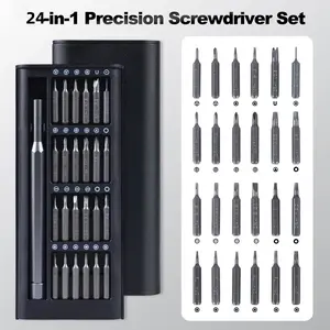 24 in 1 Mini Screwdriver Set, Screwdriver Bits, Flat Head Phillips, Small Screwdriver for Electronics, Mobile Phones, Computers, Precision Repair Tools