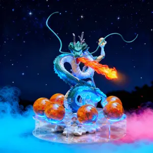 2026 DBZ Dragon Statue Set Upgrade Edition with 1 new dragon statue and 7 3.5cm crystal ball acrylic bases and gift boxes are very suitable for Christmas, Valentine's Day, holiday party gifts and anime fans to collect decorative ornaments.
