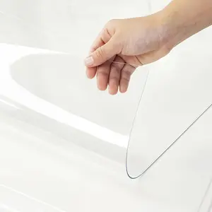 Clear Table Cover Protector 14 x 24 Inch,1.5mm Thick Plastic Rectangle PVC Clear Table Protector Desk Mat for Kitchen, Dresser, Writing Desk Dining Room Table