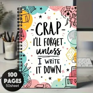 Colorful Spiral Notebook, 100 Pages, Smooth Paper, Durable Cover, Ideal for Planning, Journaling, Art, Perfect Gift for Friends