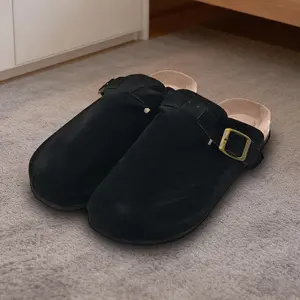 Men and Women's Premium Suede Slip-On Clogs with Adjustable Shoes, Comfortable Orthopedic Footbed Mules for Adult Indoor Outdoor Daily Wear