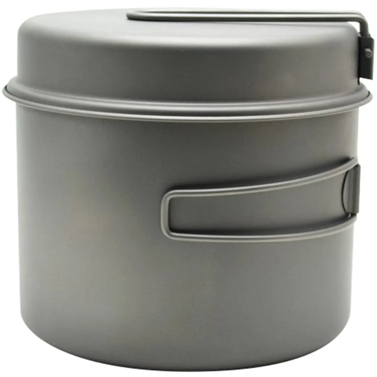 TOAKS Titanium Camping Cook Pot - 1600ml, Camping Kitchenware with Pan, Foldable Handles, Ultralight, No Metallic Smell for Outdoor Cooking, Hiking / Light Outdoor