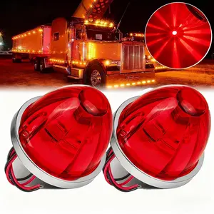 2PCS LED Watermelon Lights Truck Car Side Marker Light pick up Truck Clearance Lamp Turn Signal Indicator Lamp for Lorry Trailer