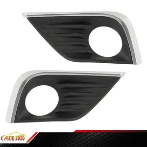 Fit For 2016-2018 Nissan Altima 1Pair Fog Light Lamp Bezel Covers w/ Chrome Trim