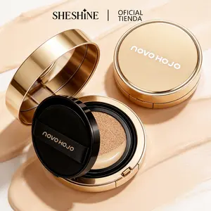【A1】SHESHINE NOVO-Cushion BB + Polvo Compacto 2-en-1 Base de Maquillaje con Protección Solar SPF 35+ y Ácido Hialurónico para Piel Radiante y Control de Brillo en 30 Segundos SHESHINE2002