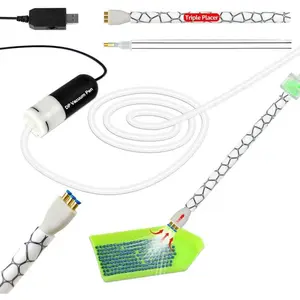 Electric Art Painting Pen Adjustable Suction Vacuum Painting Tool with Triple Tips, No-Wax Needed, USB , for Adults Art Kits and Accessories (Black)