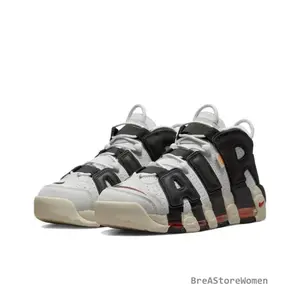 Air More Uptempo '96 Photon DustUniversity Red — Stylish, Comfortable, Trendy, Versatile, and Non-Slip Casual Sports Sneakers