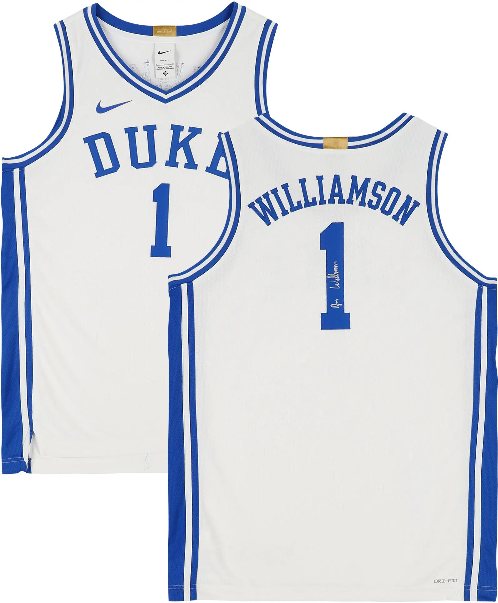 Zion Williamson Duke Blue Devils Autographed White Nike Limited Swingman Jersey - Fanatics Authentic Certified