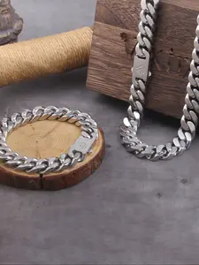 10mm Viking Vintage Stainless Steel Bracelet Necklace Set, Trendy Fashion Punk Hip-Hop Jewelry, Party Accessories Gift for Valentine's Day