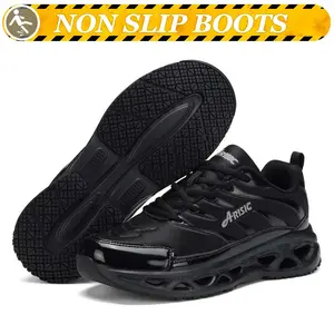 Men's Non Slip waterproof Work Shoes, Slip Resistant Sneakers for Comfortable Casual Walking, Restaurant Chef Shoes, Breathable Cushioned Running Tennis Footwear