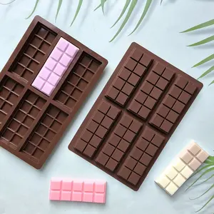 2pcs of 6-Cavity Small Chocolate Bar Molds, Rectangular Silicone Molds for Easy Release, Perfect for Baking in The Home Kitchen, Suitable for Making Pistachio Chocolate Bars, Candies, Chocolate Snacks, And Milk Chocolate Bars for Festive Gifts
