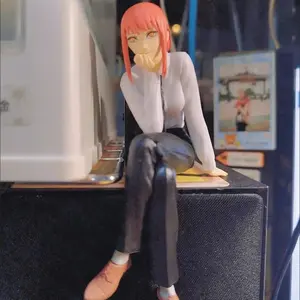 IN STOCK 14cm Chainsaw Man Figure Makima Anime Noodle Stopper Figure Model Toys For Girl Birthday Gifts Dropshipping
