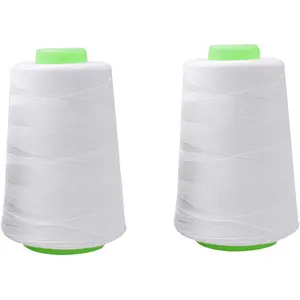 White Sewing Thread 2 Strong Polyester Threads for Sewing Machines & Hand Sewing 700 Yards Each Ideal for Garment Repairs Quilting Embroidery & DIY Crafts