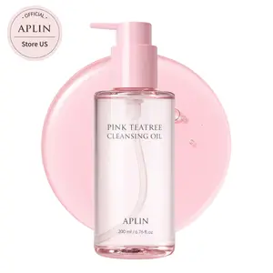 [APLIN Official] Pink Tea Tree Cleansing Oil - Oil Cleanser for Face, CICA & Tea Tree, Acne Treatment, Makeup Remover, Korean Skin Care, Hydrating