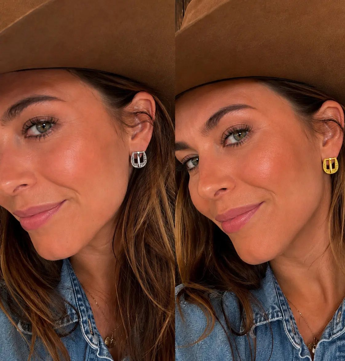 Western Cowgirl Buckle Dangling Earrings with Cowboy Charm, Geometric Playing Card Country Costume Jewelry Gifts for Cowgirls, Western Earrings, Earring Set, Cowboy Charm Earrings