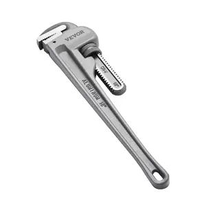 【Spotlight Day】VEVOR Pipe Wrench, 18" Aluminum Straight Pipe Wrench, Adjustable Plumbing Wrench, with High Strength Jaw and Ergonomic Handle, Easy to Carry, Hangable Design, for Water Pipes, Automotive Repairs