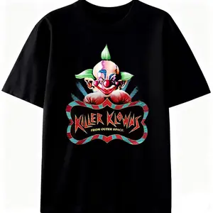 80s Cult Classic Killer Klowns From Outer Space Graphic Tee | Retro Horror Clown Print | Vintage B-Movie Fan Apparel | Spooky Nostalgic Streetwear