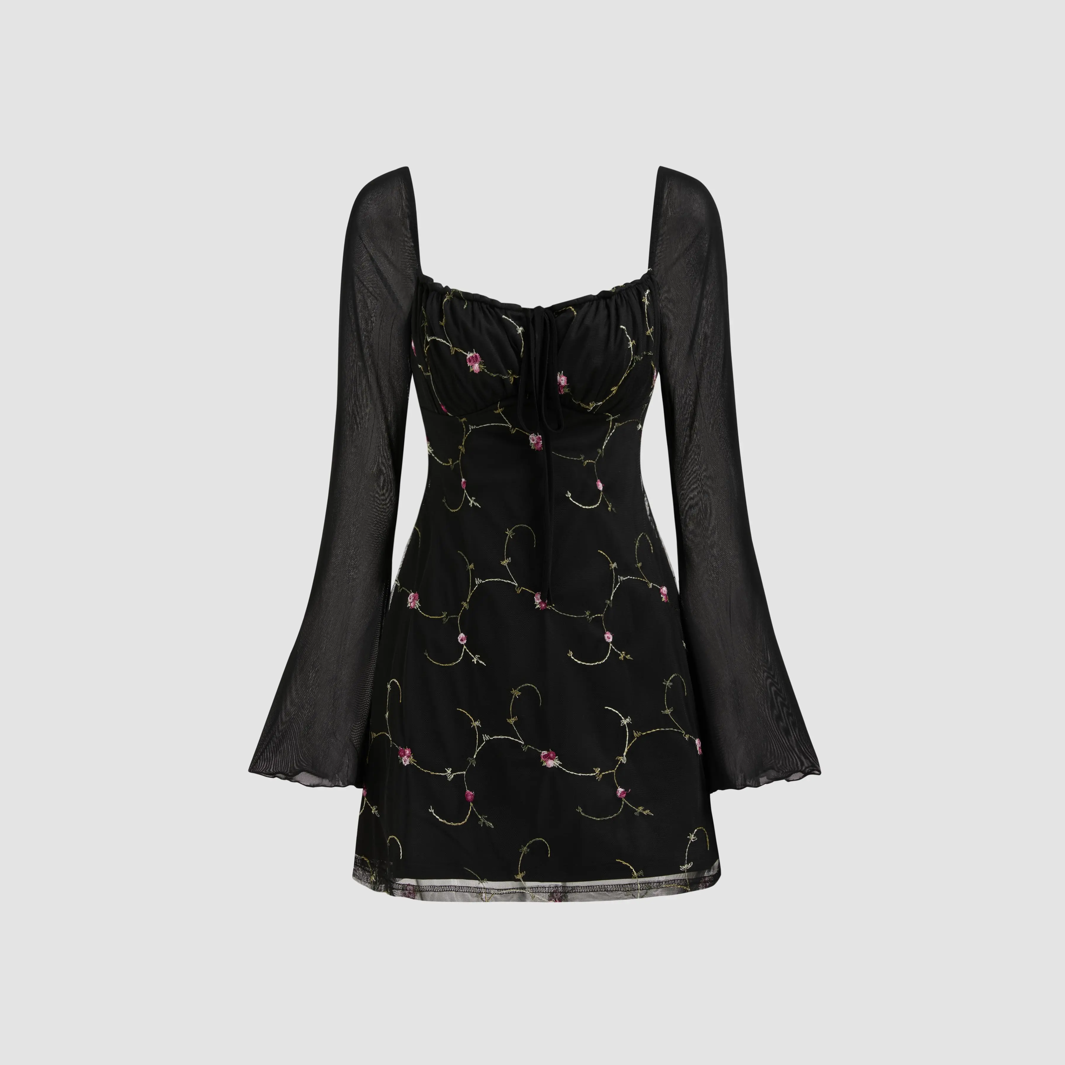 mesh pleated dress PLEATED MESH DRESS